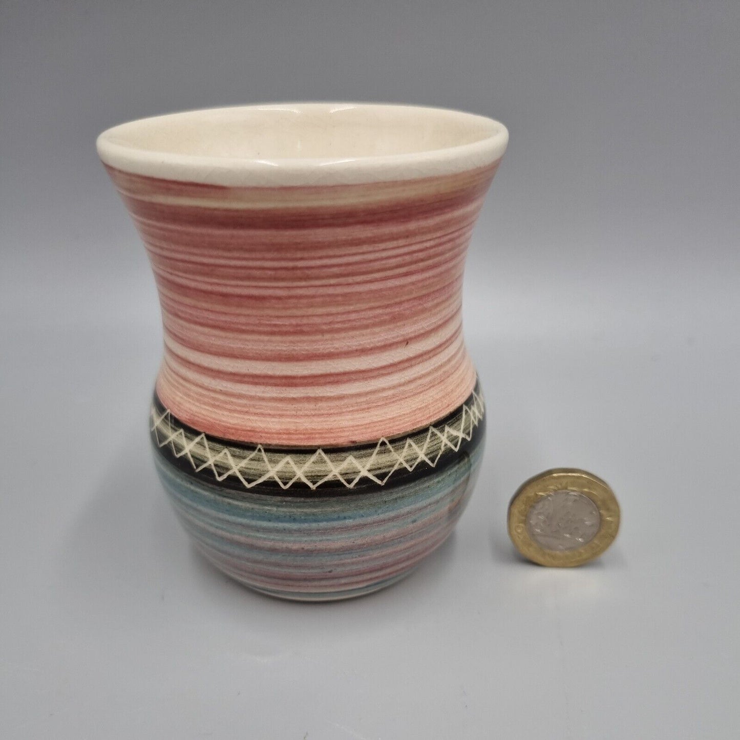 A Jo Lester, Isle Of Wight, Freshwater Studio Pottery Bud / Posey Vase. VGC.