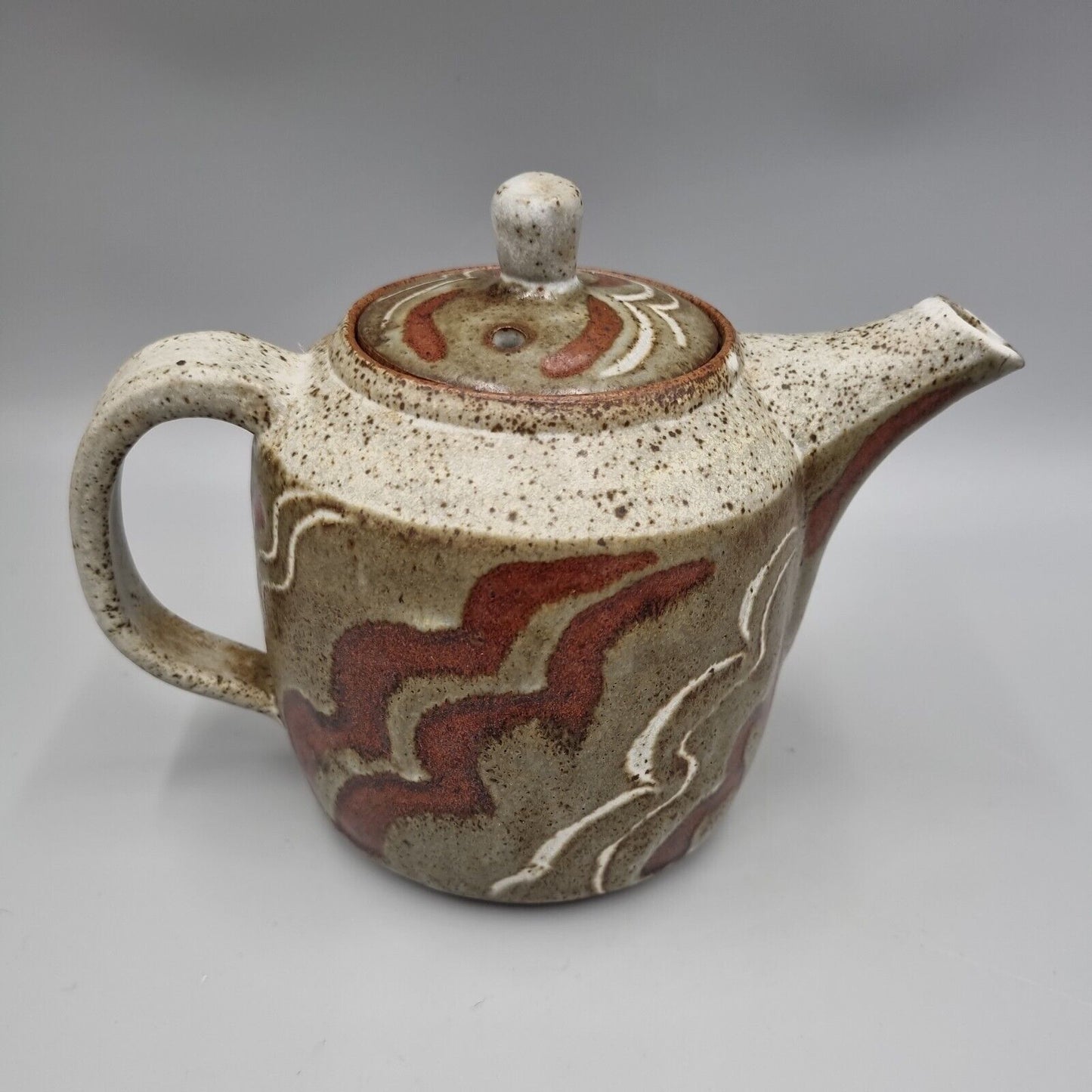 A Studio Pottery Teapot, Very Good Condition. Impressed MC Mark.