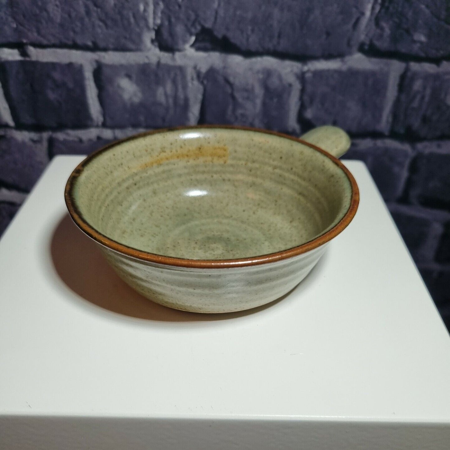 Gordon Plahn of Langton Studio Pottery Small Handled Stoneware Bowl, VGC.