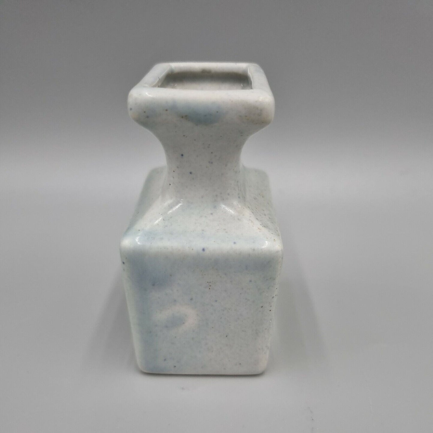 A Small Ceramic Posy Vase, Square, Abstract, Very Good Condition.