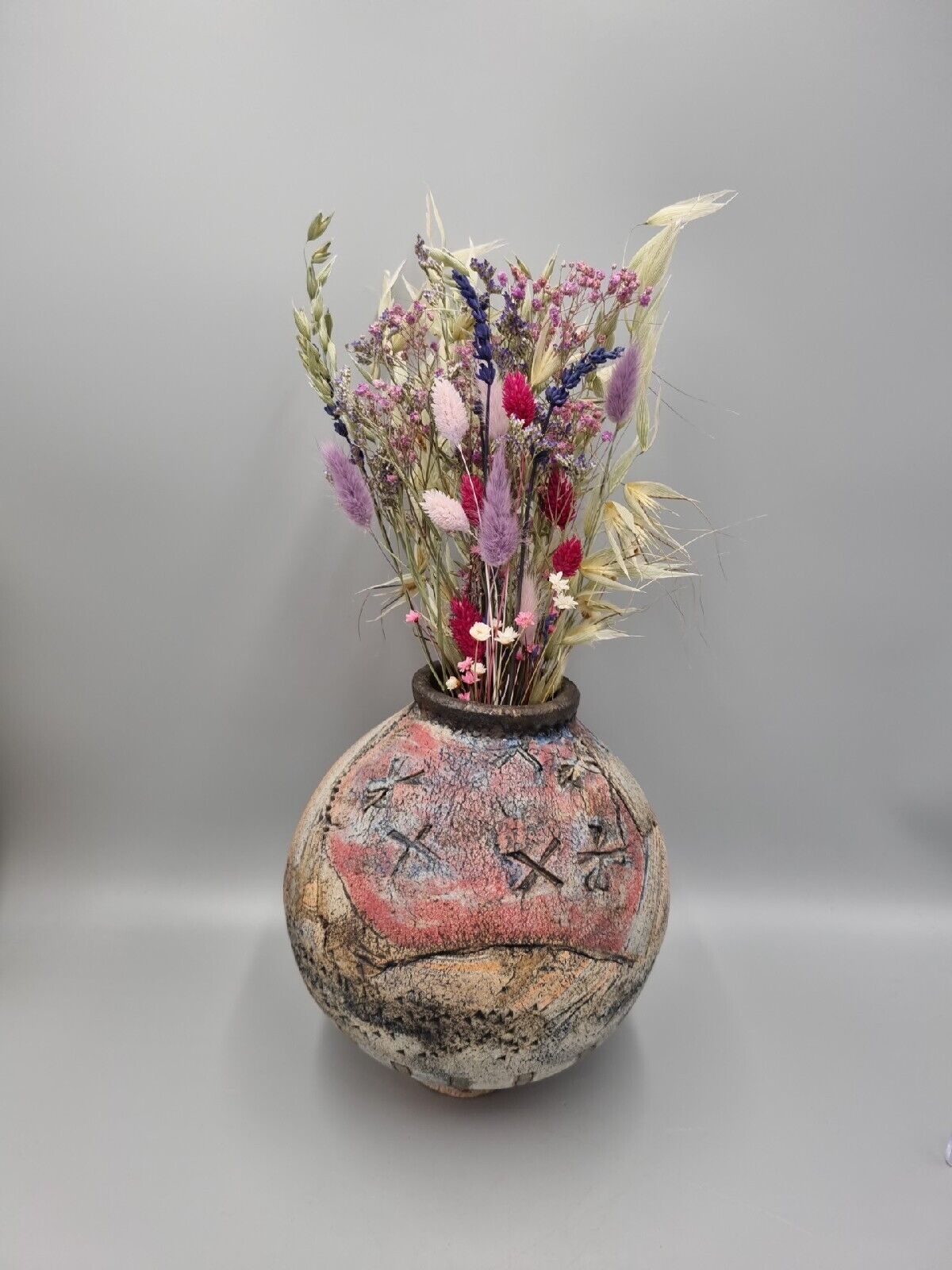 A Field Place Pottery Large Ceramic Moon Jar / Pot / Vase By Jessica Jordan.