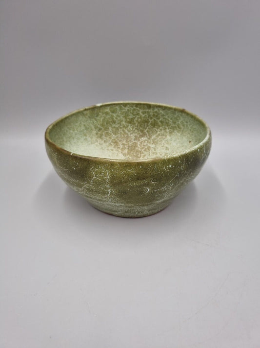 A Vintage Studio Pottery Green Bowl By S Meade