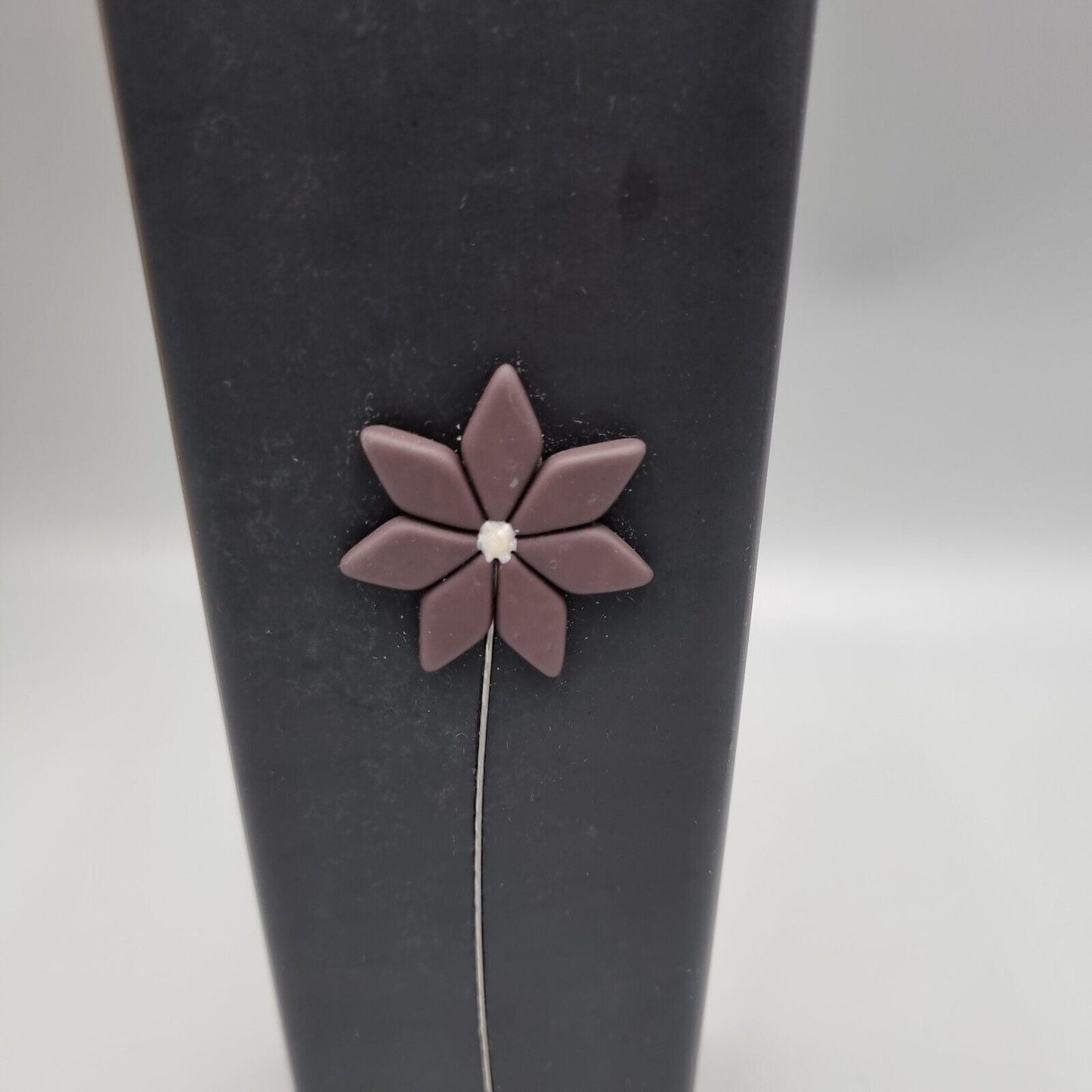 An Aled Jenkins Studio Welsh Slate Vase, Flower Decoration Motif, VGC.