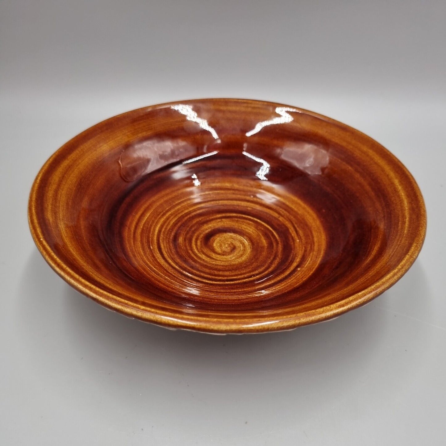 A Vintage Studio Pottery Footed Bowl From Bristow Pottery, Impressed surface.