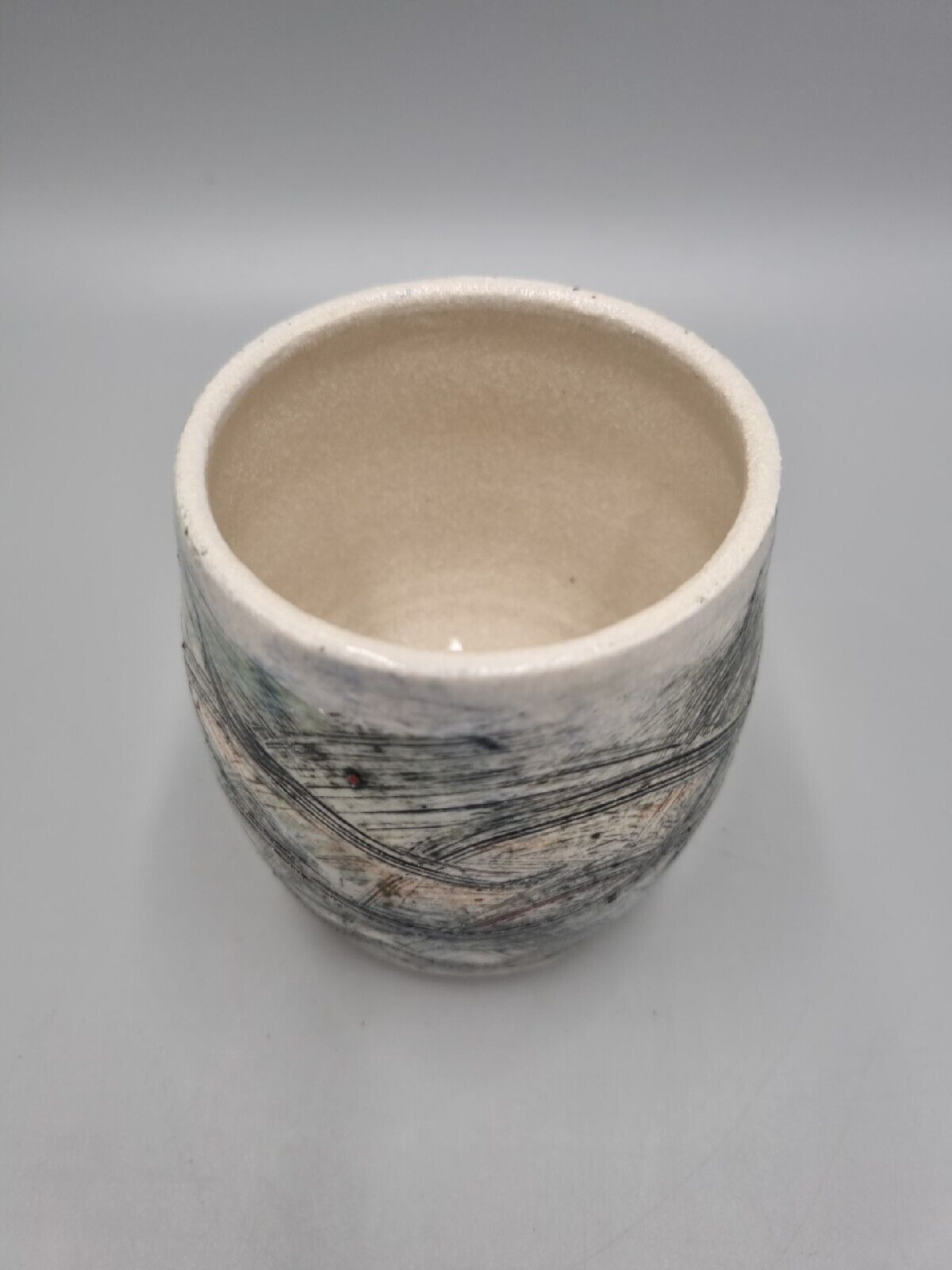 A Field Place Pottery Ceramic Tea Bowl / Cup By Jessica Jordan, Signed.