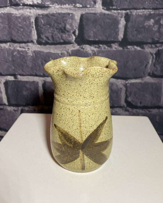 Clanarth Studio Pottery Vase With Flared Mouth In Very Good Condition.