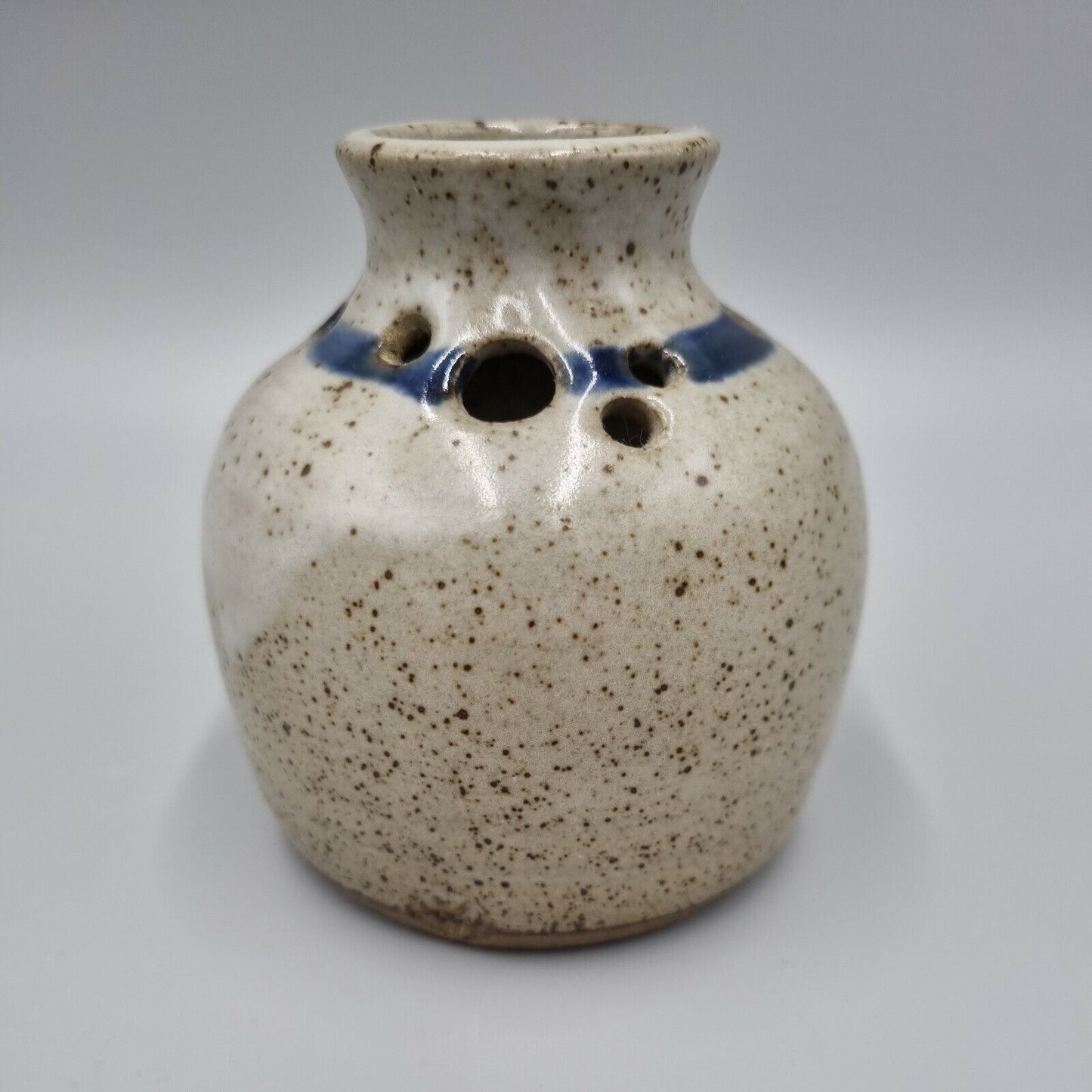 Richard Champion, Yeo Vale Studio Pottery, Pierced vase. VGC, YV stamp.