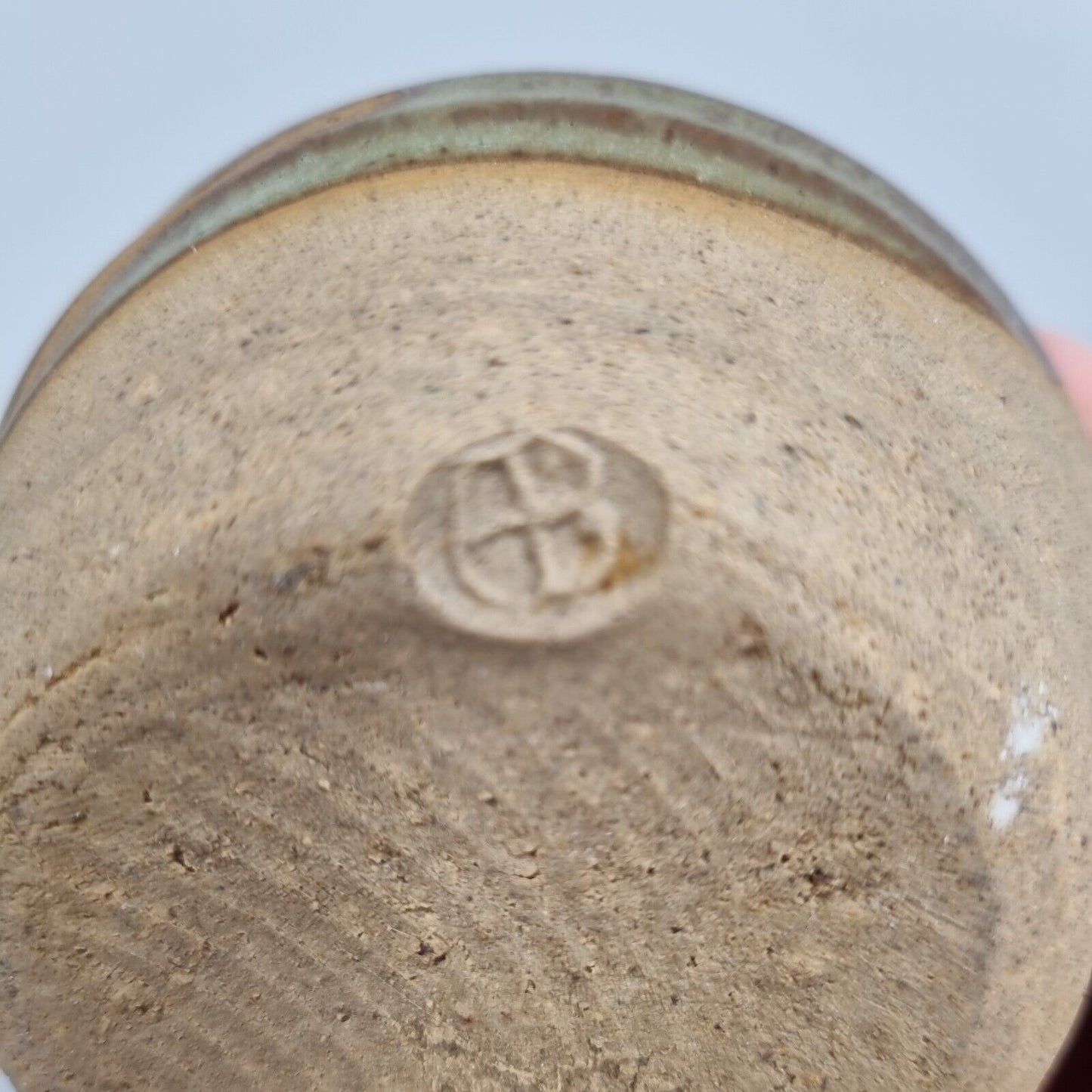 An Alan Brough Studio Pottery Lidded Condiment Pot. Leach Pottery Connection.