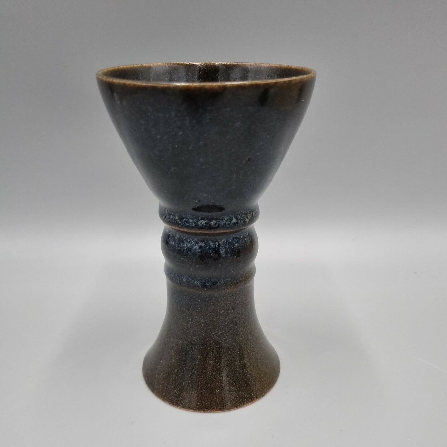 A Pair of Lodden Studio pottery Goblets, H - 15.5cm.