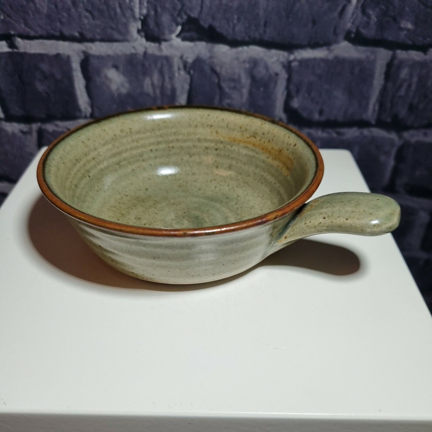 Gordon Plahn of Langton Studio Pottery Small Handled Stoneware Bowl, VGC.