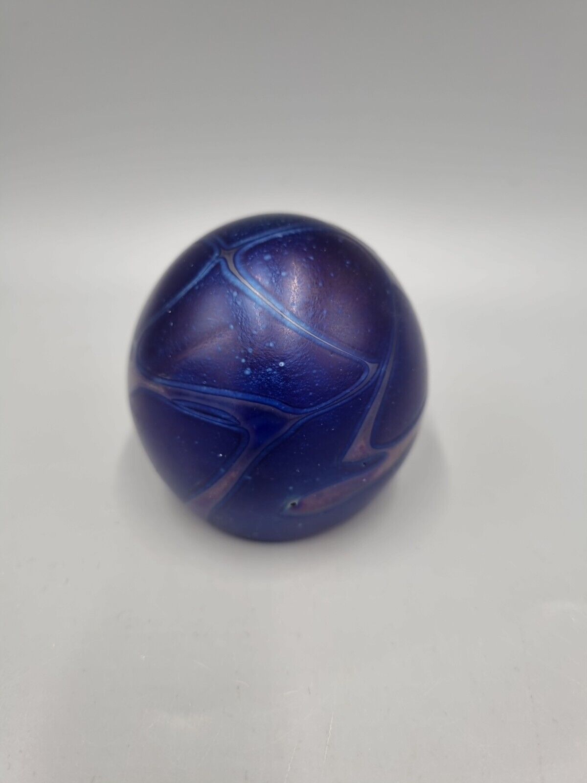 A Phoenician Art Glass Malta Paperweight Sphere Shaped, Signed To Base.