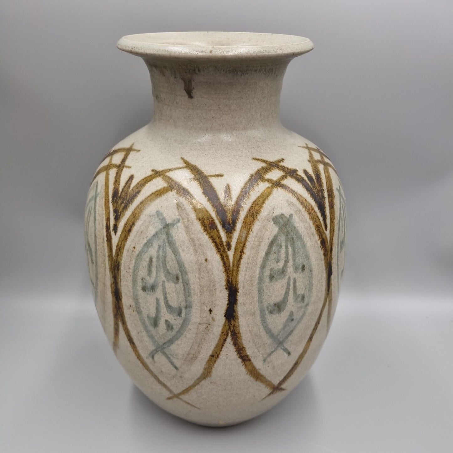 A Large Studio Pottery Floor Vase By Vera Tollow. Very Good Condition.