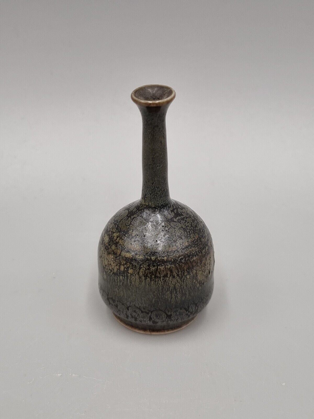 A Hoganas Pottery Swedish Miniature Bottle Vase, Scandinavian, MCM.