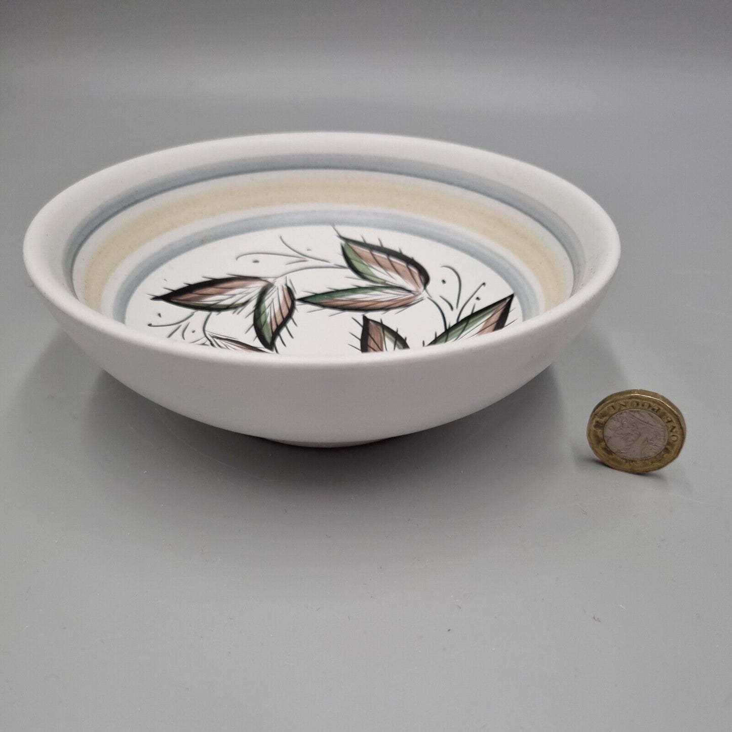 Denby Stoneware - Handpainted Leaves Design Small Bowl