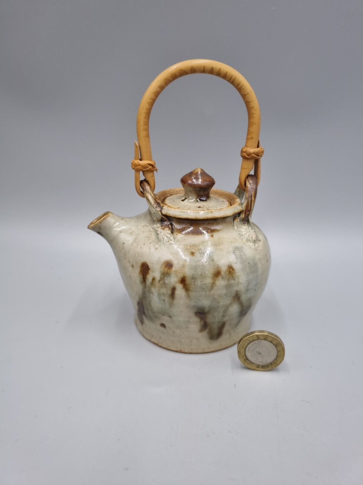 A Miniature Studio Pottery Tea Pot By Eileen Stevens.