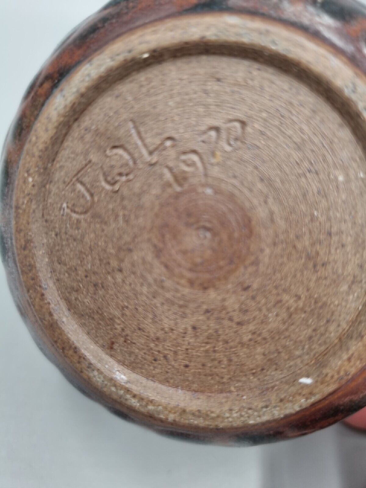 A Studio Pottery Small Pot / Tea Cup, Incised Makers Mark To Base.