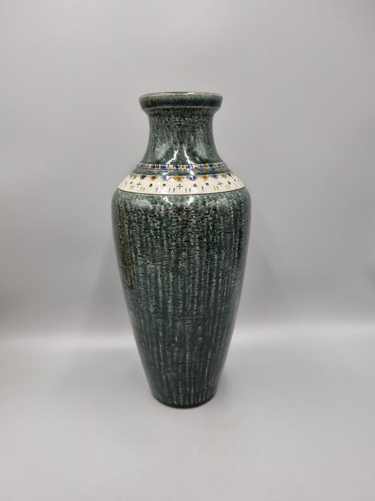 A Yngve Blixt for Hoganas Swedish MCM Ceramic Vase, Signed, H-33cm.