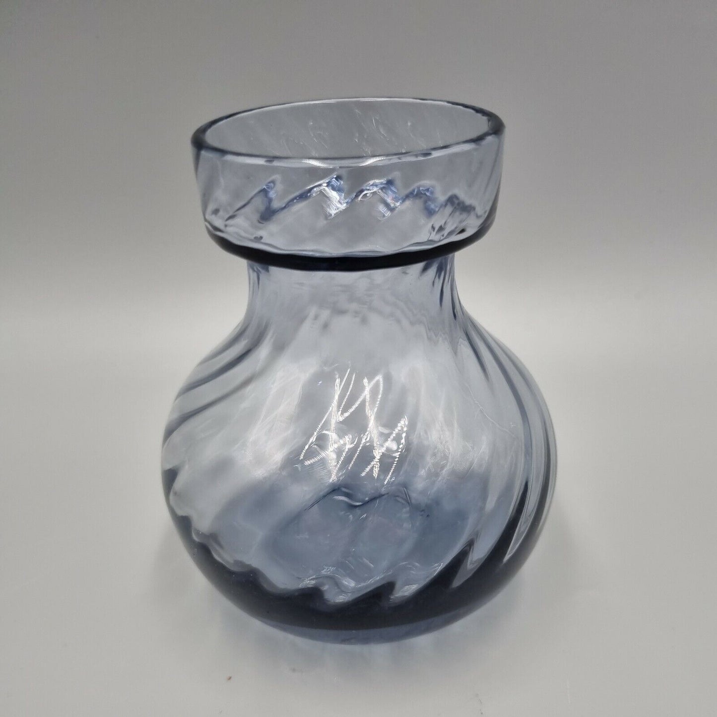 A Dartington Glass  Swirl / Ripple Candleholder / Vase FT 266, VGC