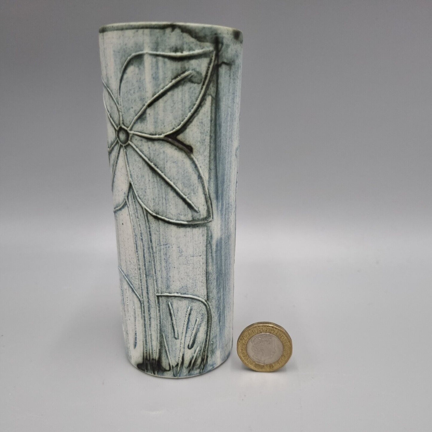 A Carn Studio Pottery Vase - John Beusmans, Short Cylinder Form. VGC.