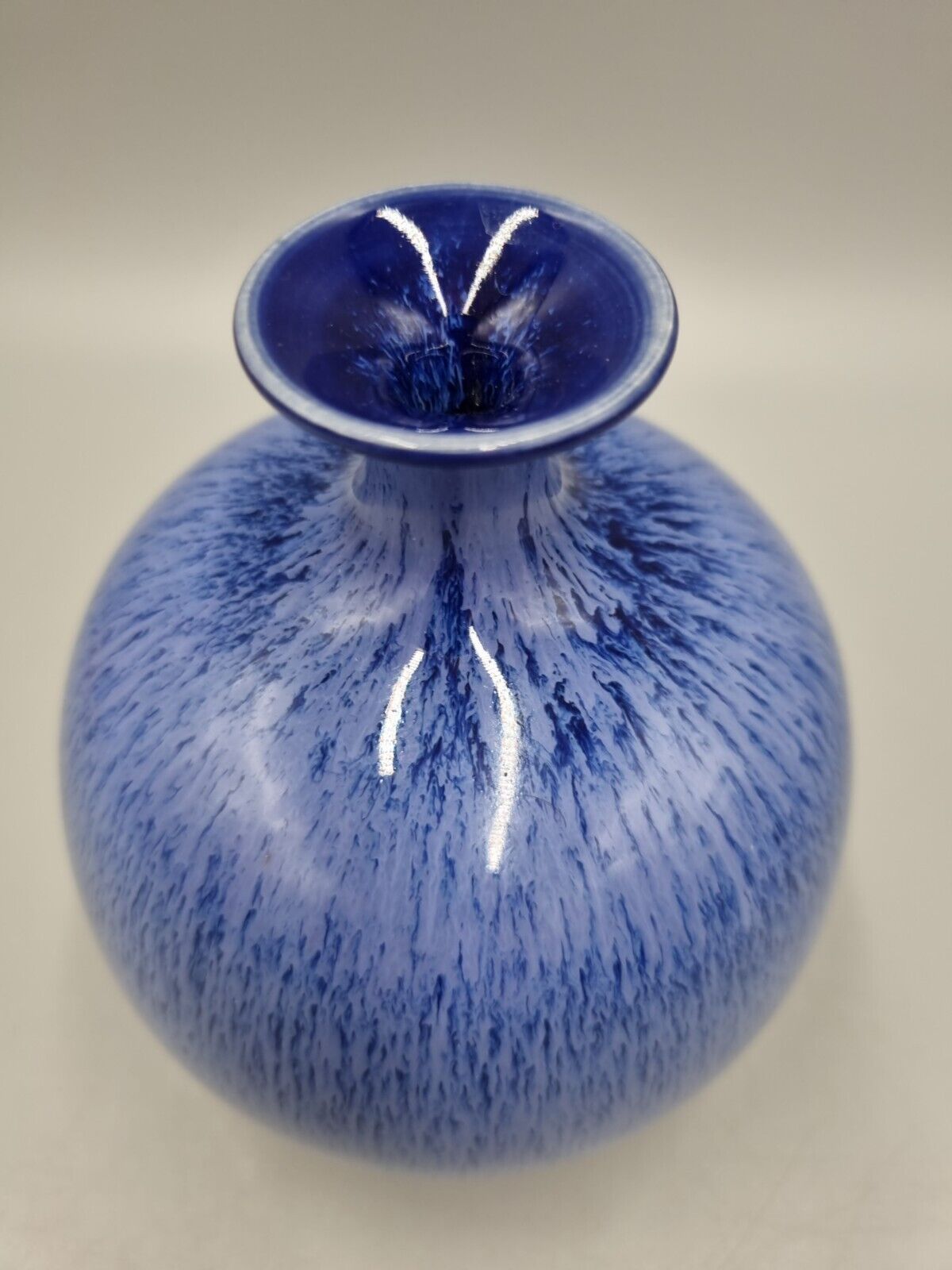 A Studio Pottery Bulb Vase By Hoganas, Sweden, Signed 'EB'.