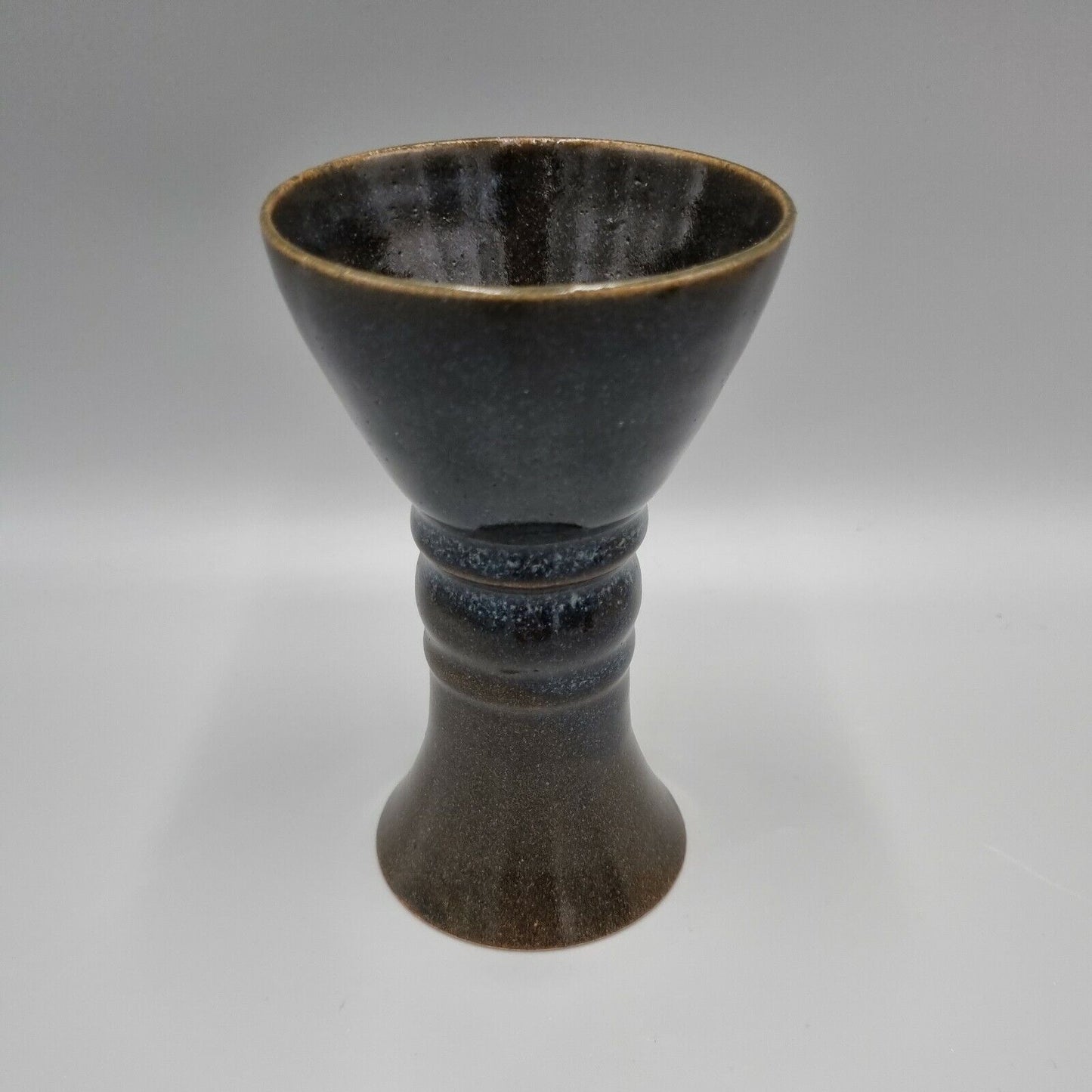 A Pair of Lodden Studio pottery Goblets, H - 15.5cm.