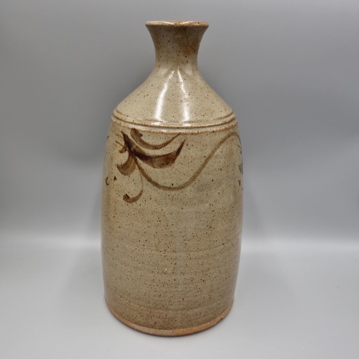 A Vintage Large Russell Collins Studio Pottery Bottle Vase, VGC, Restoration.