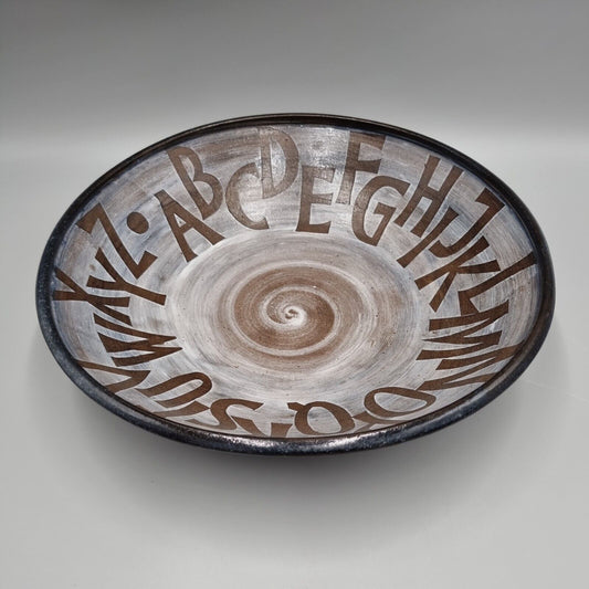 A Deborah Hopson-Wolpe, Olney Studio Pottery Bowl, Alphabet. VGC.