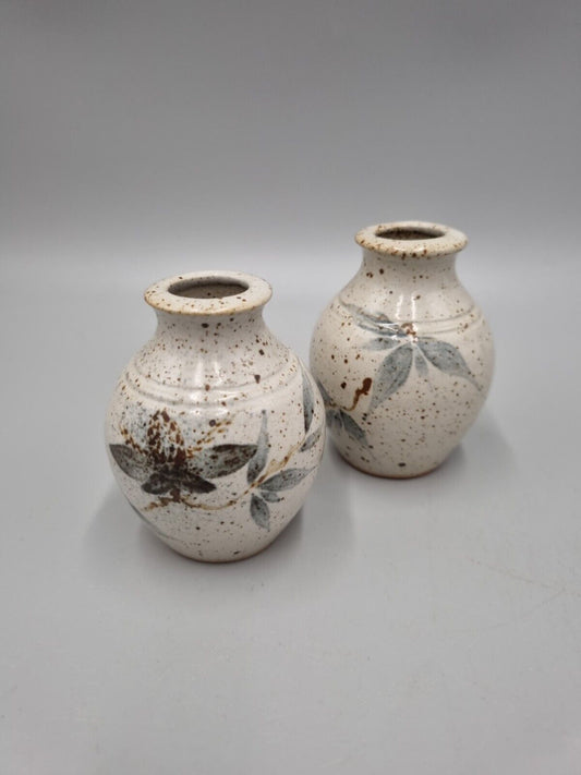 A Pair Of Studio Pottery Bud / Posy Vase From Argyll Potteries, Scotland.