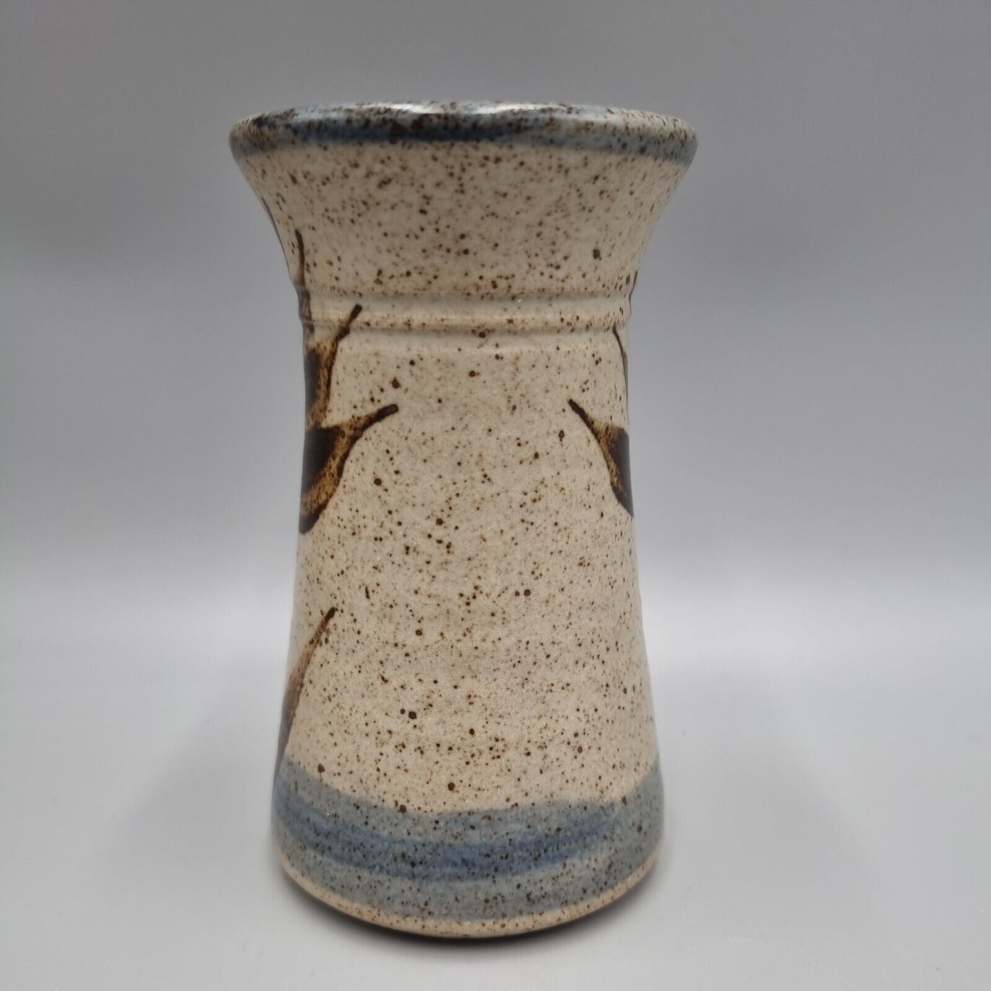 A John Jelfs Studio Pottery Banded Stoneware Vase, Swan Mark, Bourton on Water.