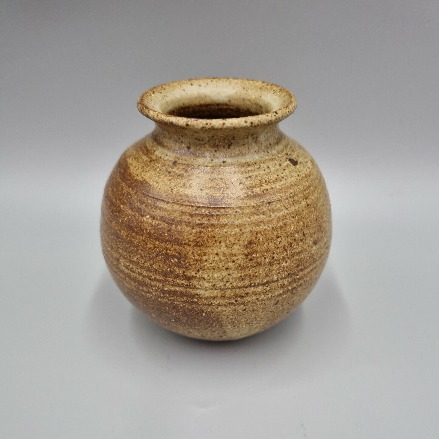 A Studio Pottery Bulb Vase, H = 9cm, Ankh Mark Impressed to base