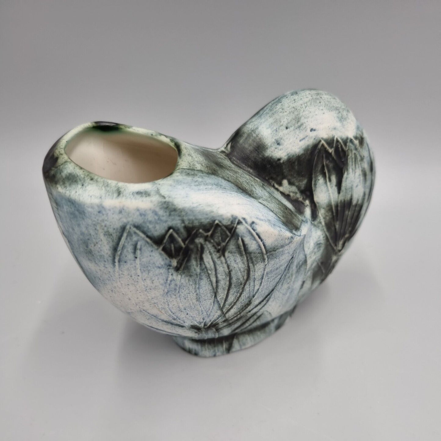 A Carn Studio Pottery Vase - John Beusmans, Nautilus Shell Form. VGC.