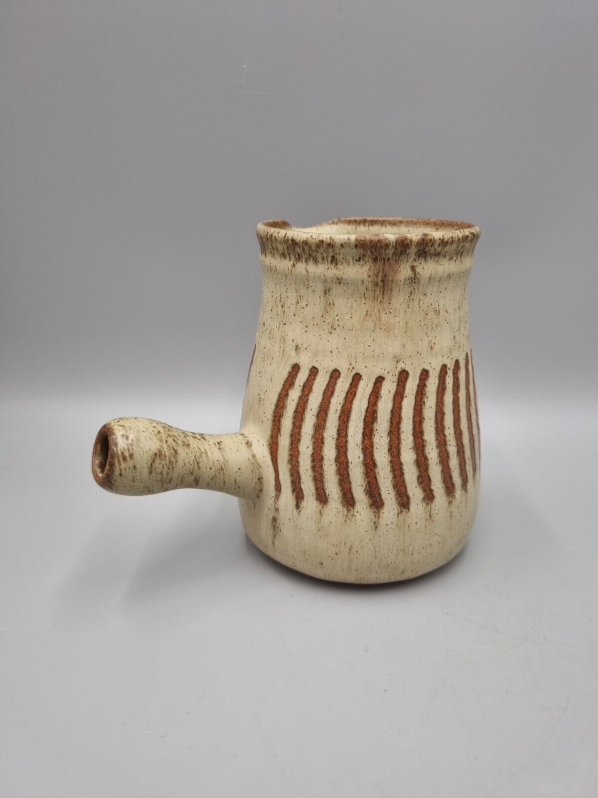 A Roger Stribley Studio Pottery Jug With Side Handle.