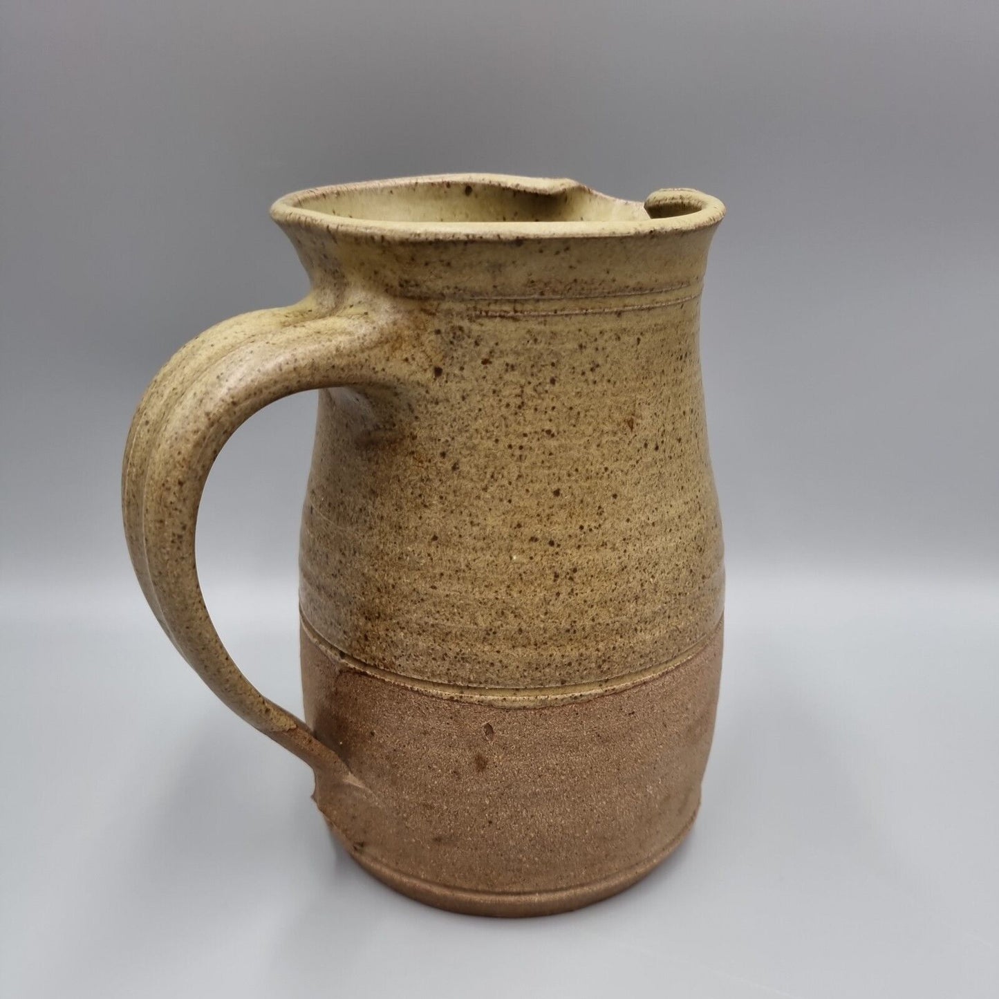 A Semi Glazed Large Studio Pottery Jug With Impressed Makers Mark. VGC.