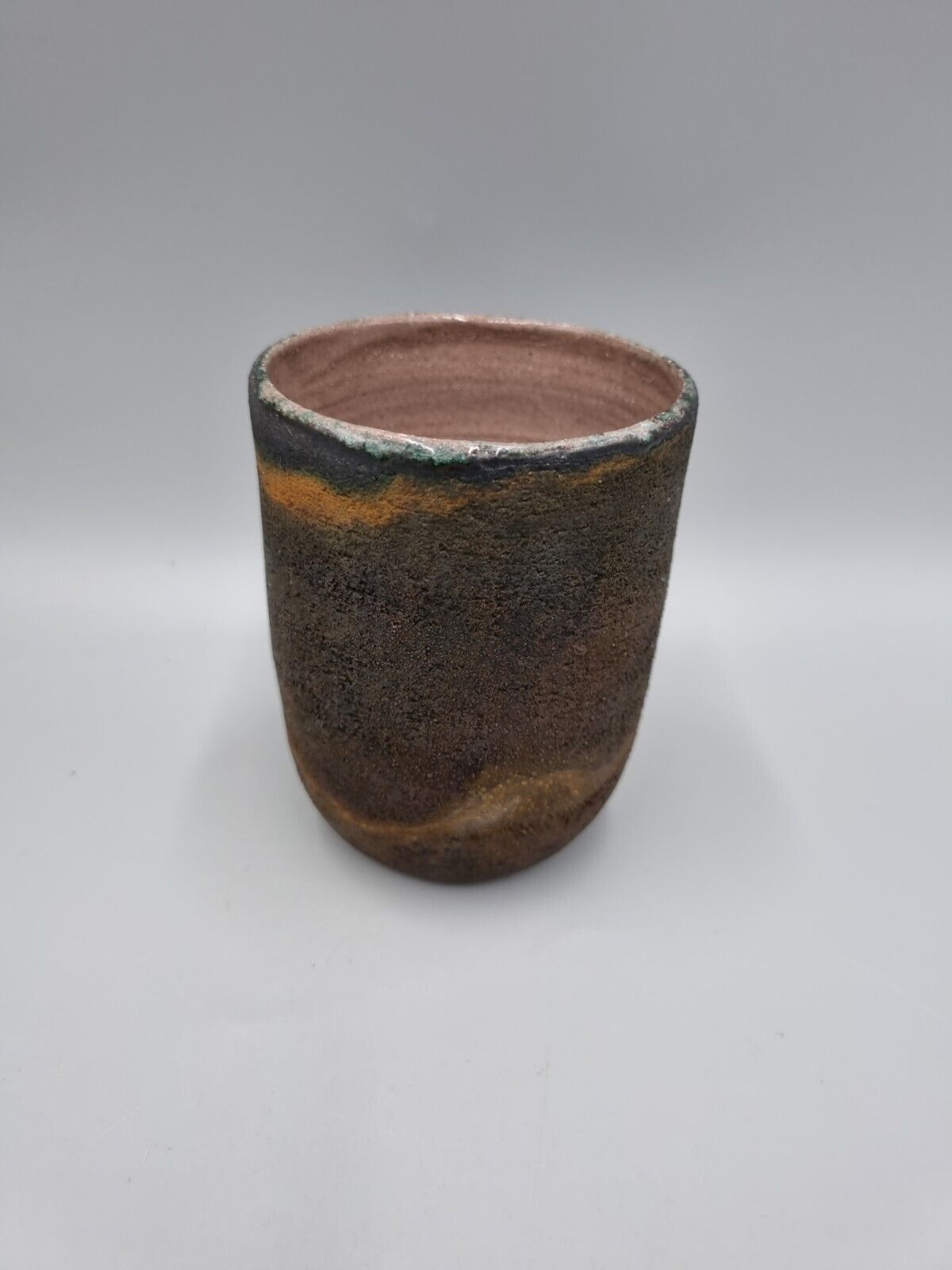 A Studio Pottery Tea Bowl, Yunomi, Beaker, Incised Signature To Base.