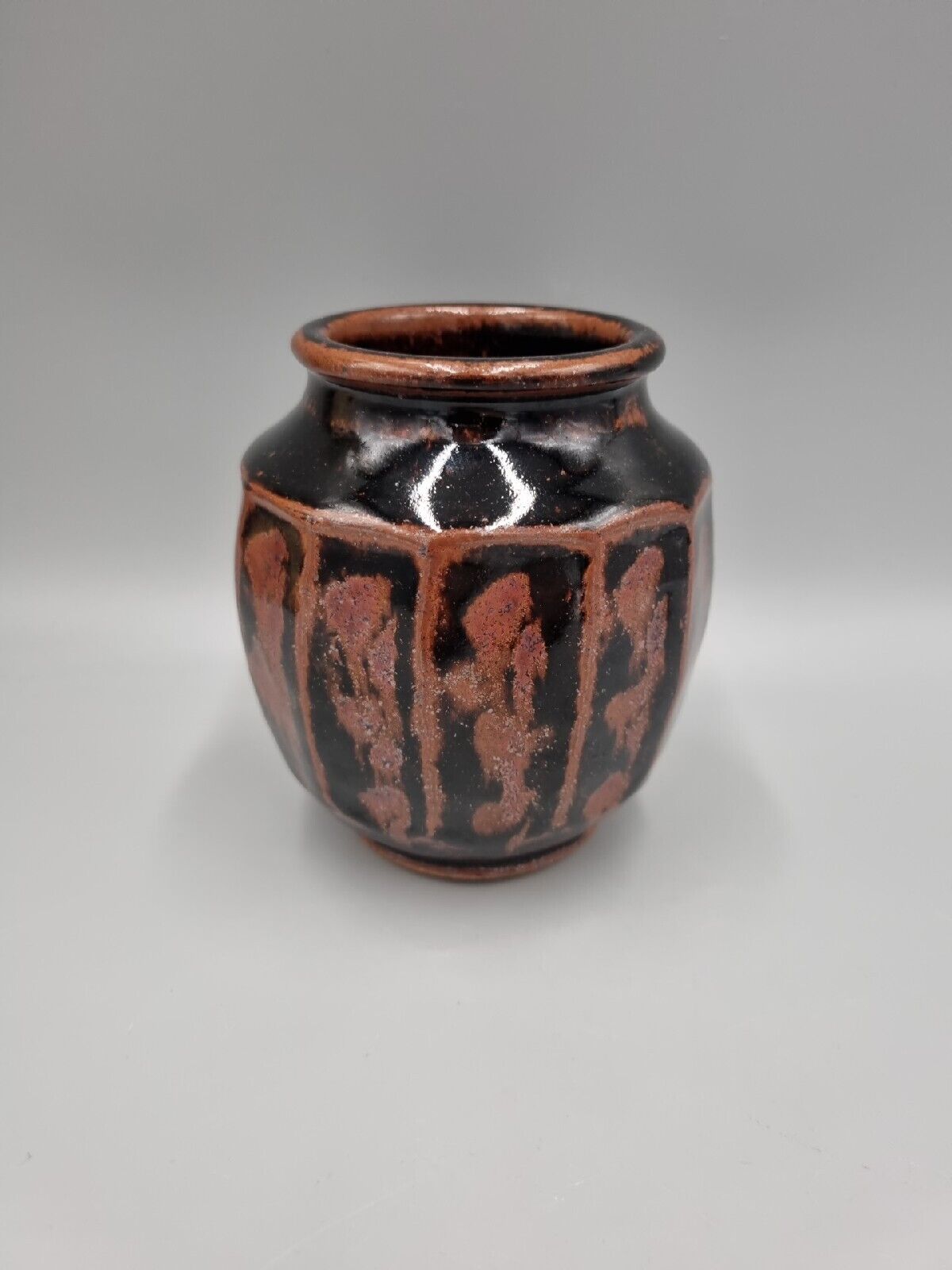 A Paul Green Studio Pottery Carved Footed Vase / Pot, Abbey Pottery.