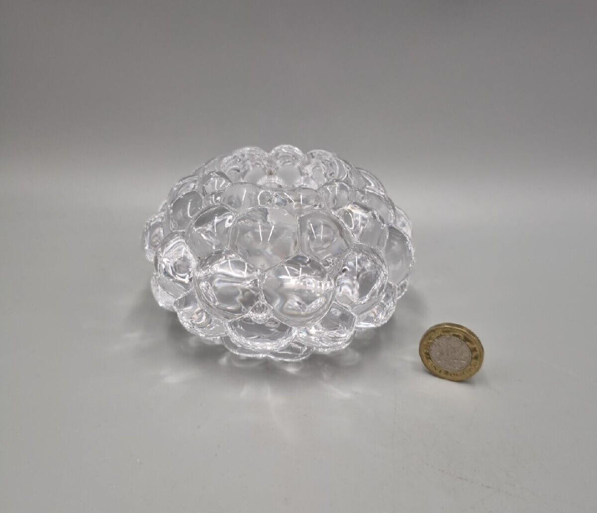 A Vintage Orrefors Bubble / Raspberry Votive Candle Holder, Ann Nilsson Design.