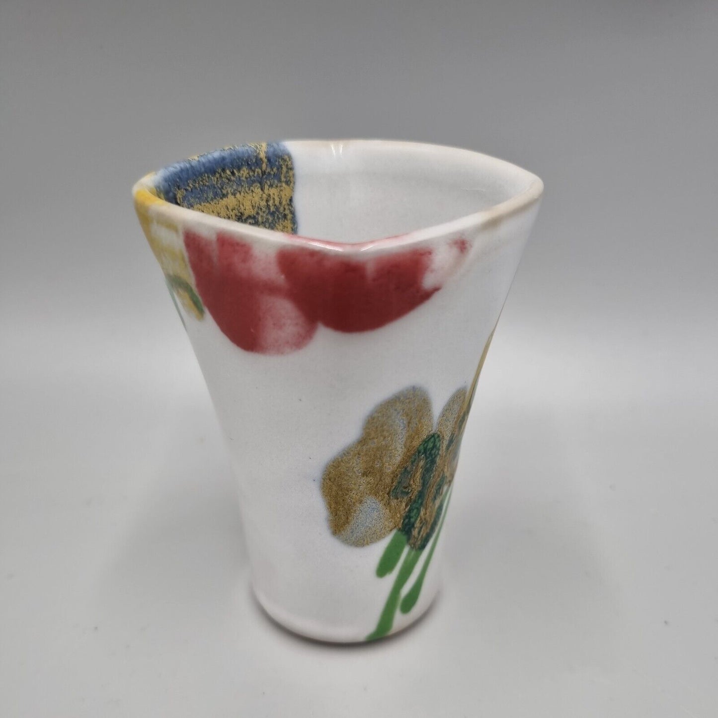 A Janice Tchalenko Studio Pottery Small Vase For Dartington Pottery