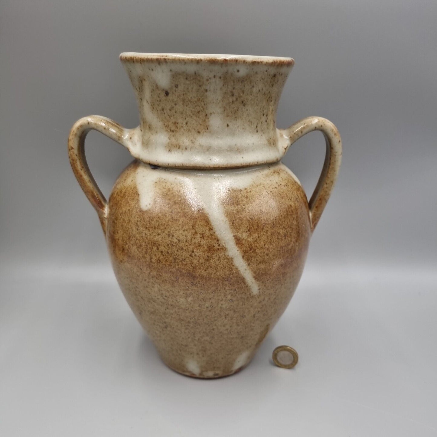 A Twin Handled Vintage, The Friars Studio Pottery, Aylesford, Amphora, Vase.