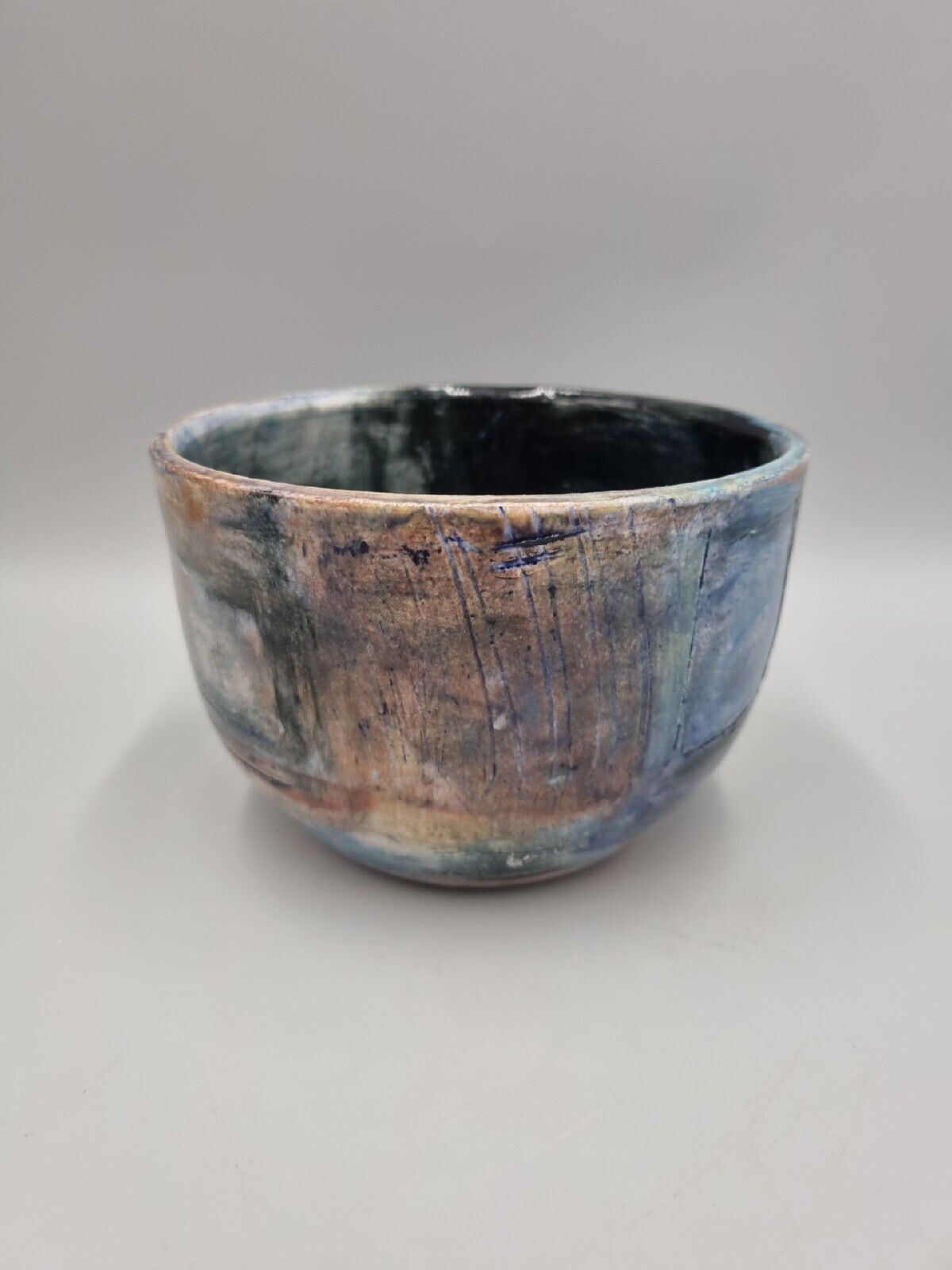 A Field Place Pottery Ceramic Deep Bowl By Jessica Jordan, Signed.