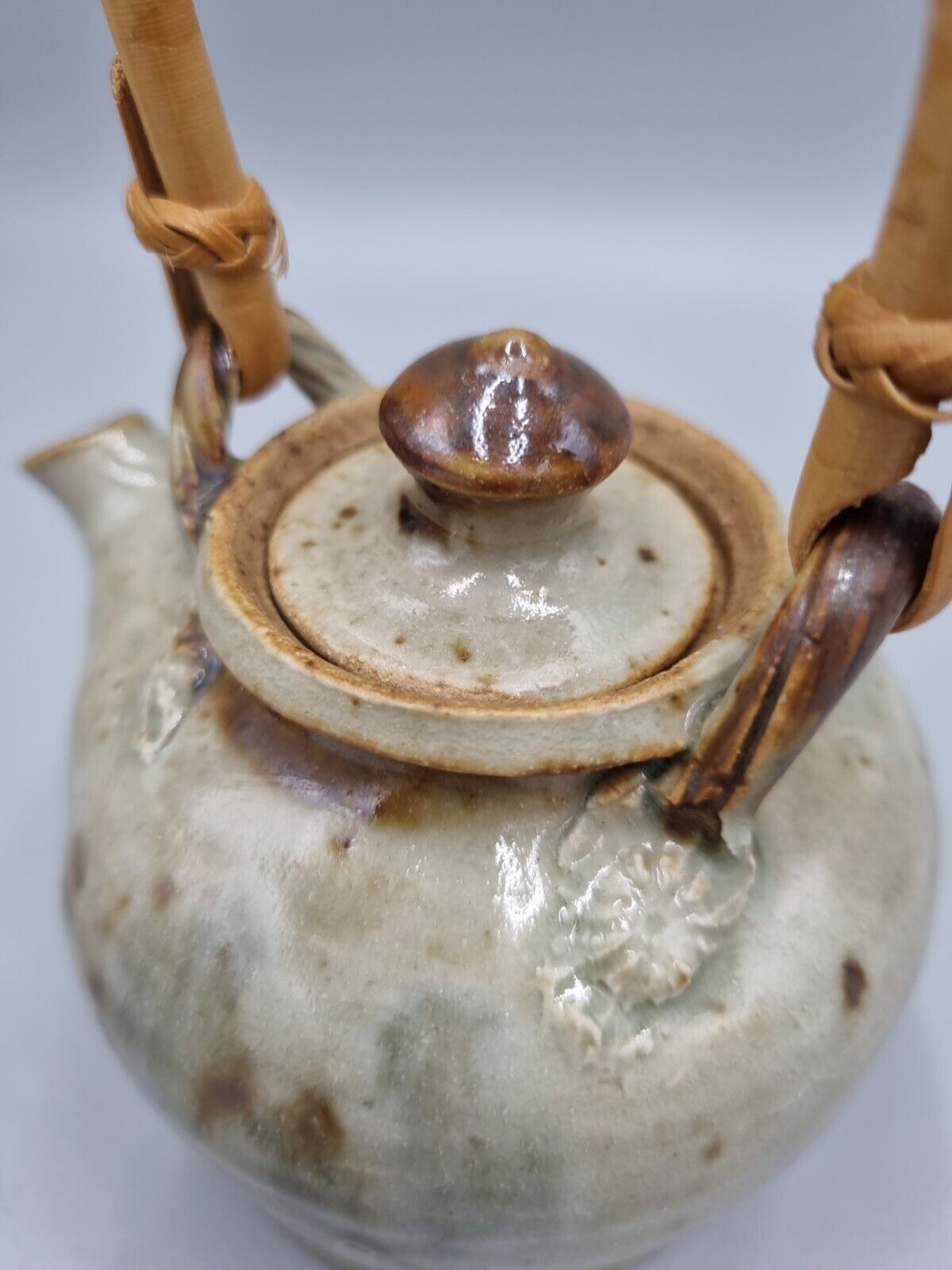 A Miniature Studio Pottery Tea Pot By Eileen Stevens.