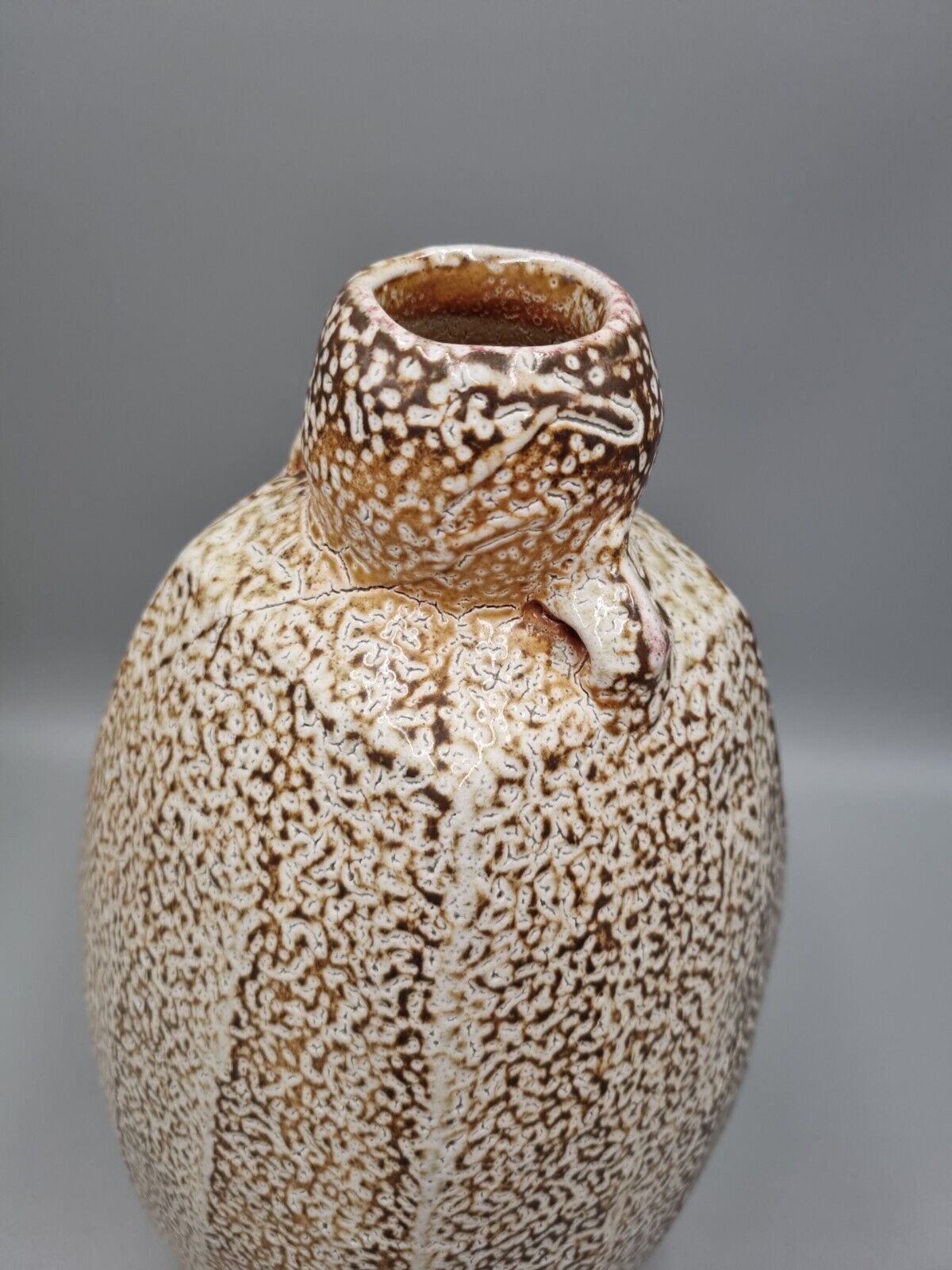 A Marcus O'Mahony Studio Pottery Vase / Vessel, Squared Bottle, H-36cm