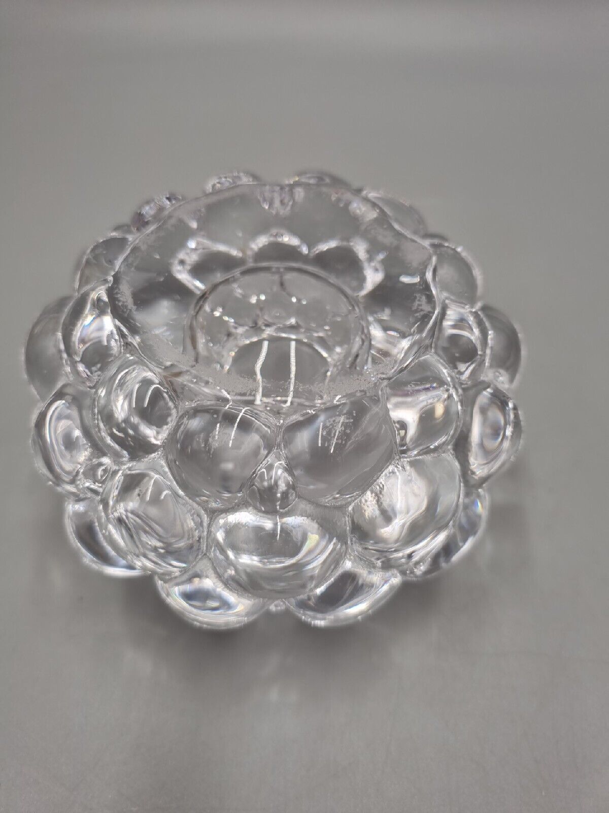 A Vintage Orrefors Bubble / Raspberry Votive Candle Holder, Ann Nilsson Design.