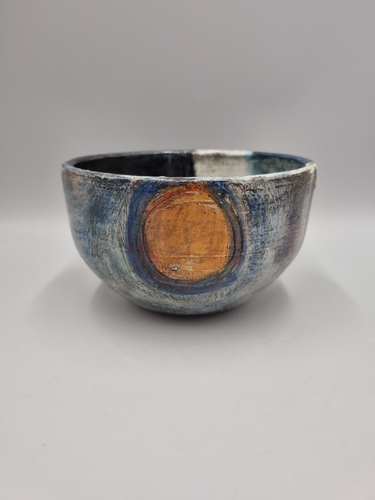 A Field Place Pottery Ceramic Deep Bowl By Jessica Jordan, Signed.