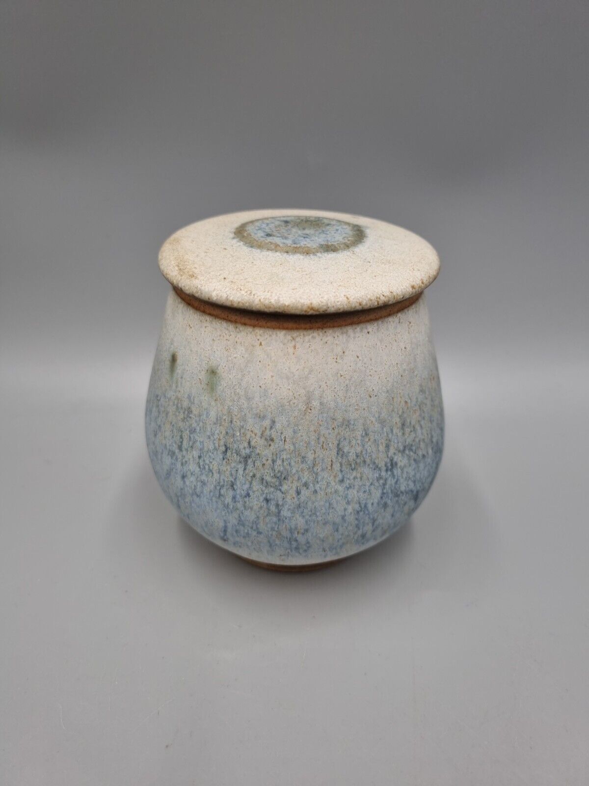 A Vintage Studio Pottery Stoneware Footed And Lidded Vessel / Urn.