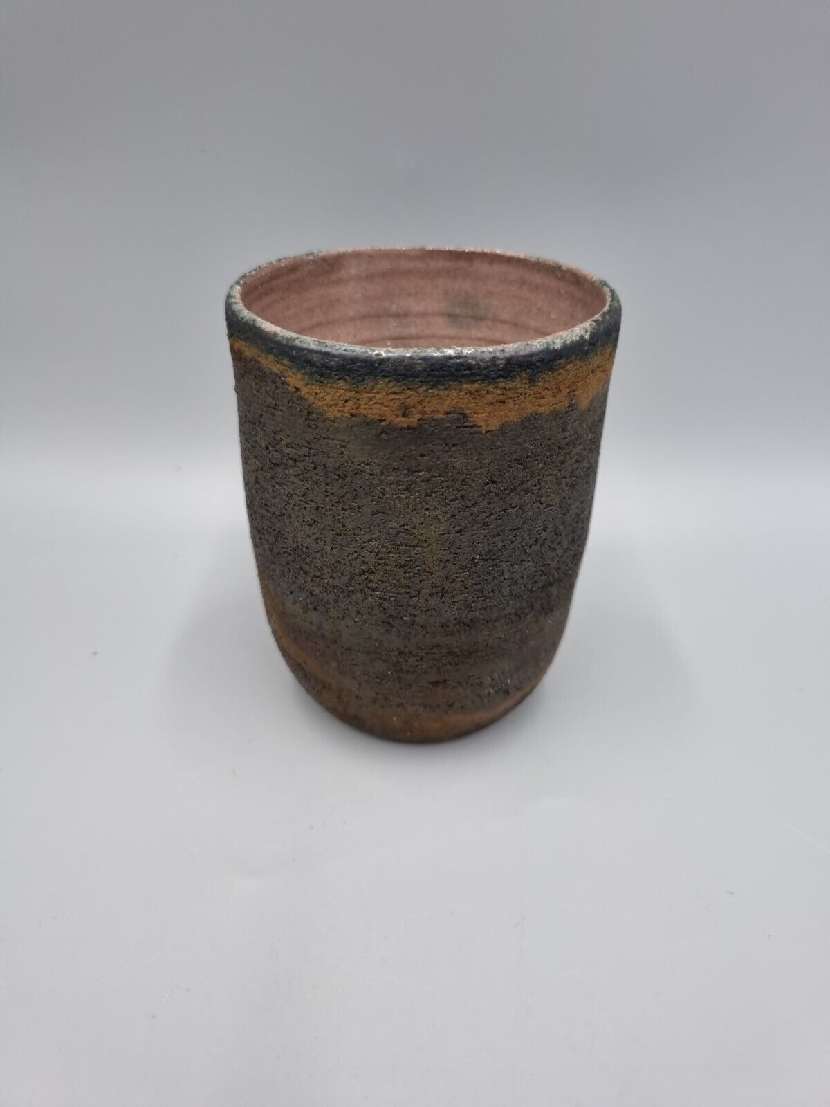 A Studio Pottery Tea Bowl, Yunomi, Beaker, Incised Signature To Base.