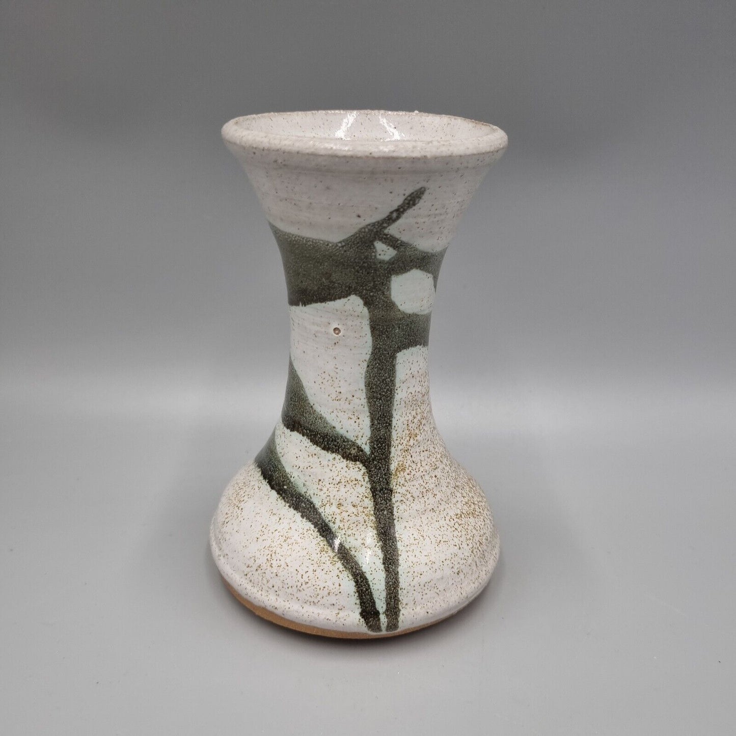 A Studio Pottery Drip Glaze Decorated Waisted Vase.