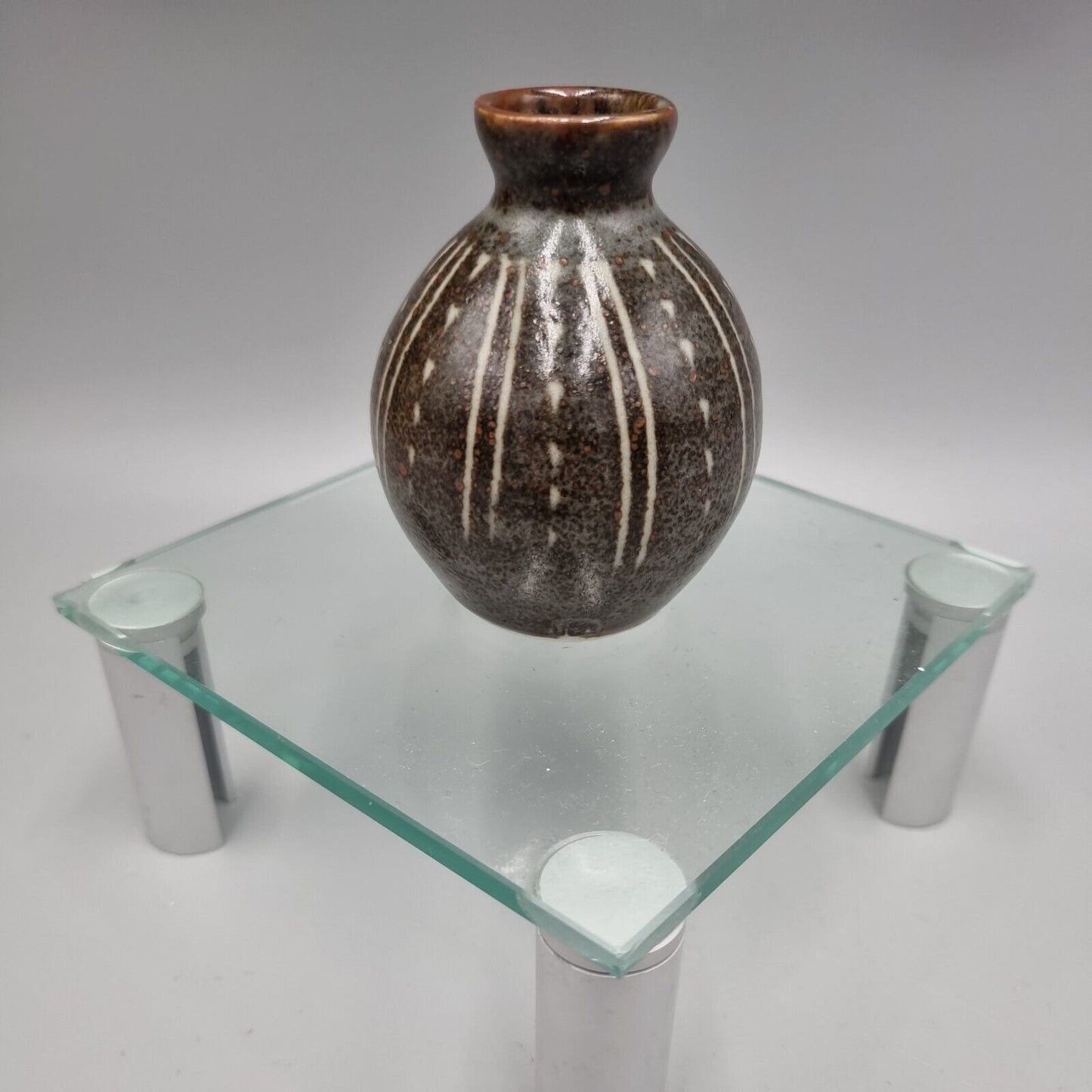 A Studio Pottery Bud / Posy Vase By Lowerdown Pottery David Leach. H-7.5cm, VGC.