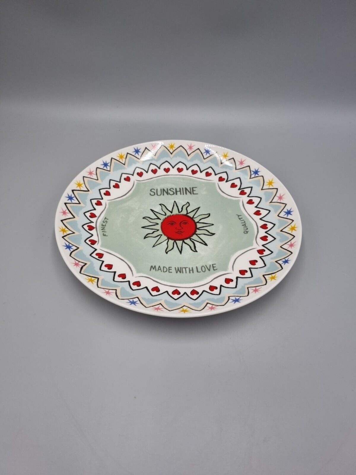 A Studio Ceramic Plate Designed By Cath Kidston, Brave Soul Range, 'Sunshine'.