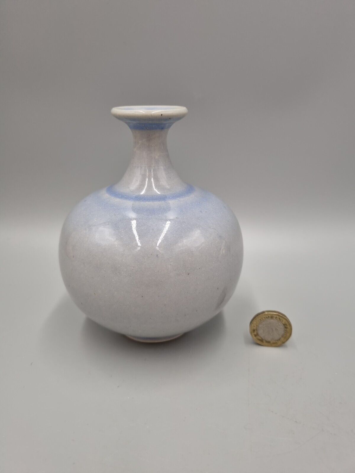 A Klase Stoneware Studio Pottery Vase, Sweden, Höganäs, 1960's, Very Good.