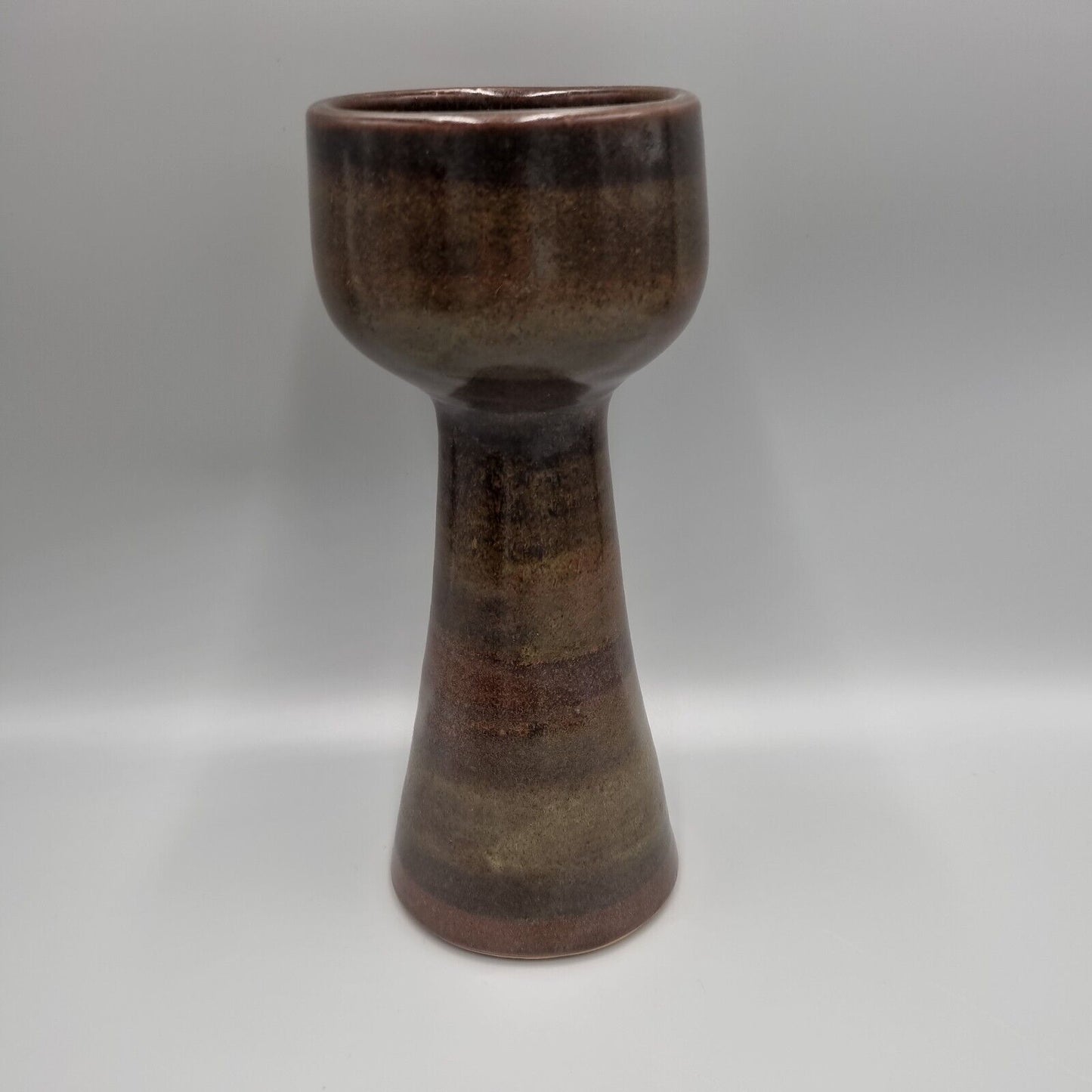 A Tall Totem Jersey Pottery Candlestick Holder, VGC.